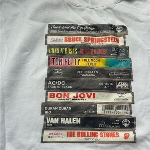 Gildan White Heavy Blend sweatshirt  with band names